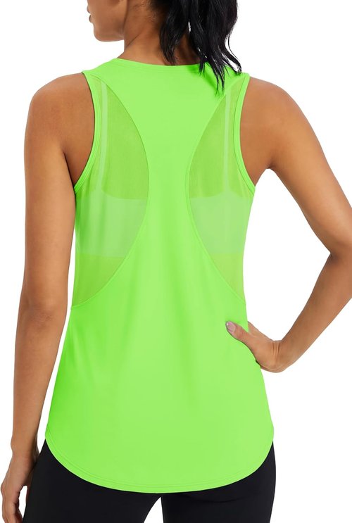 MAGCOMSEN Women's Workout Tank Tops - Sleeveless Racerback, Lightweight Dry Fit Athletic Shirt | Summer Running Gear