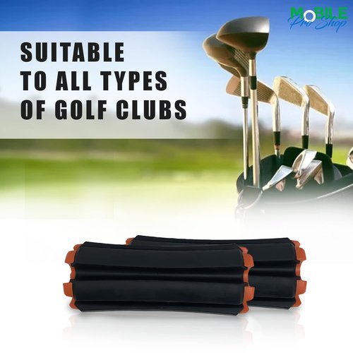 Golf Club Carrier with Golf Club Brush & Carabiner Clip Holds up to 6 Golf Clubs, Keeps Your Clubs Visible, Clean and Dry Premium Quality Golf Club Holder (Black Orange)