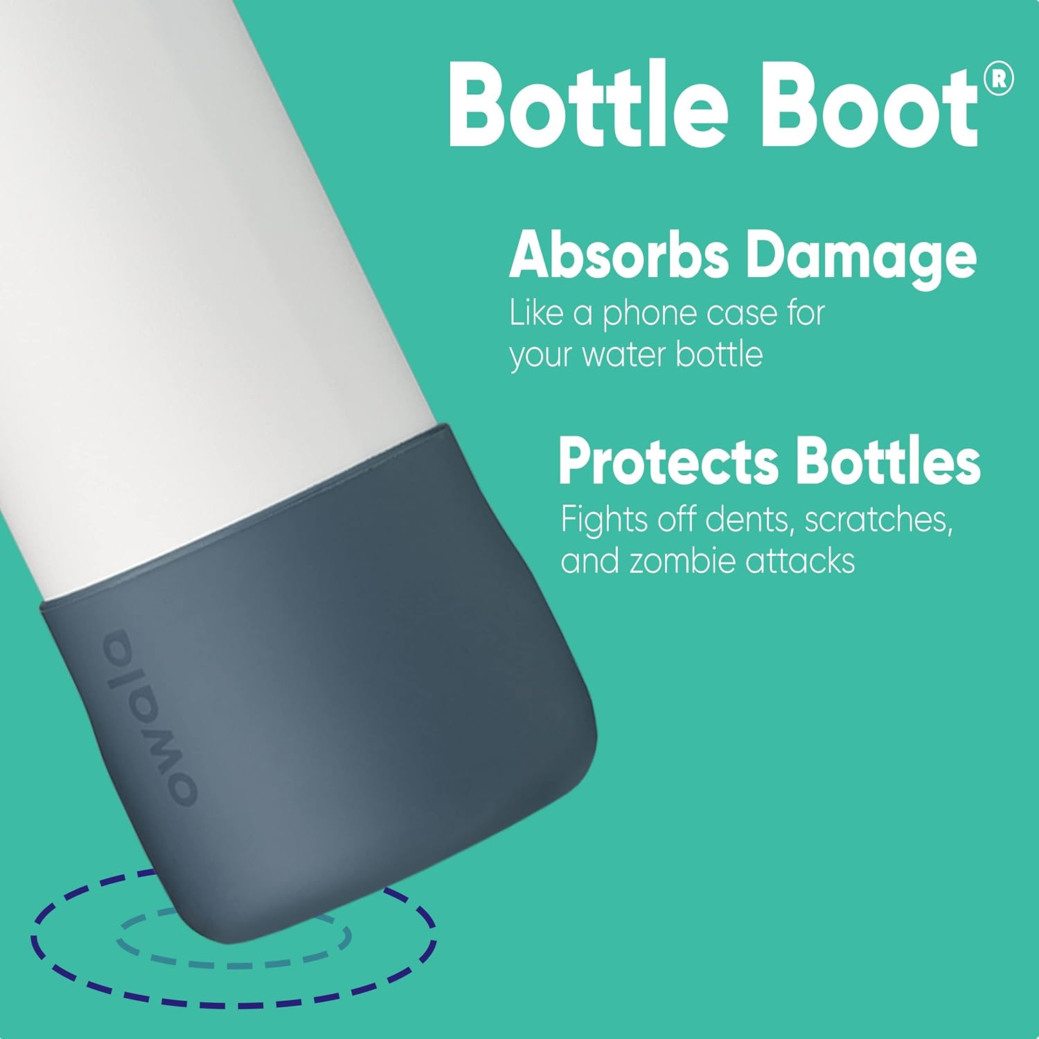Owala Silicone Water Bottle Boot - Anti-Slip Protective Sleeve for 32 Oz FreeSip & Flip Bottles | Purple