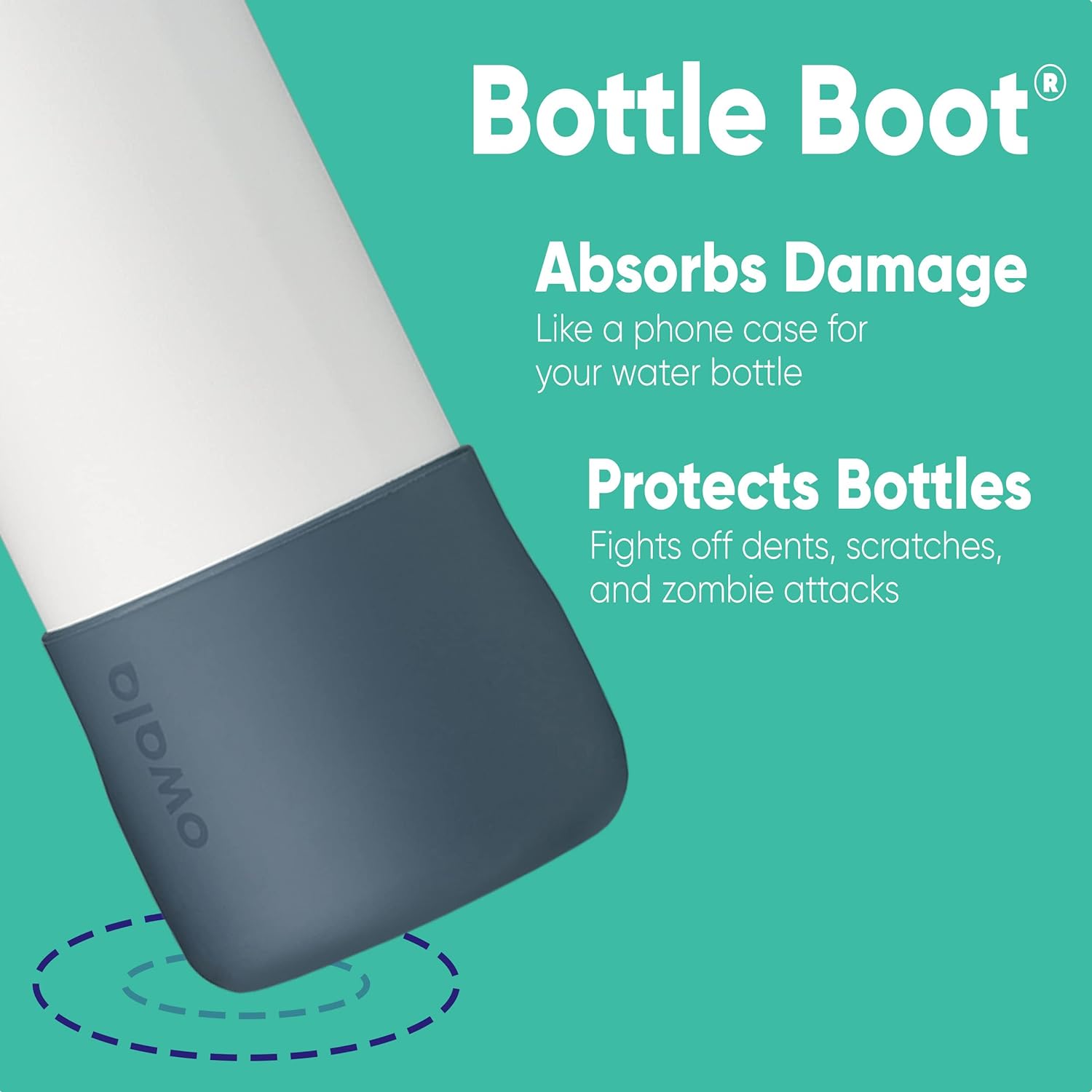 Owala Silicone Boot - Anti-Slip Protective Sleeve for 32 Oz Stainless Steel Water Bottles - Black