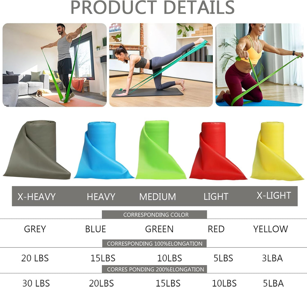 Skiennix Resistance Bands - Professional Quality for Strength Training | Set of 5 Durable Bands