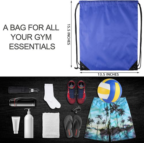 GoodtoU Drawstring Bags - 20 Pcs Cinch Gym Sackpacks for Men & Women | Blue Color
