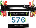 VeloChampion Lightweight Running Belt | Elasticated Fit with 6 Energy Gel Loops - No Pins Needed