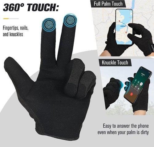 Natural Tactile Shooting Gloves - Seamless Wrap-Fingers Design & 360° Touchscreen Freedom | Tactical Law Enforcement Gear for Men