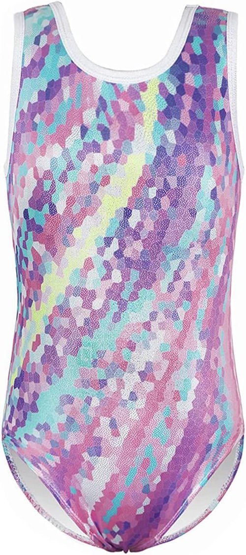 EQSJIU Girls Gymnastics Leotard - Sleeveless Ballet Dance Outfit for Toddlers & Kids (Ages 1-10)