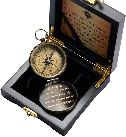God's Guide & Blessing Wood Box | Inspirational Gift for Men & Boys - Perfect for Baptism & Graduation