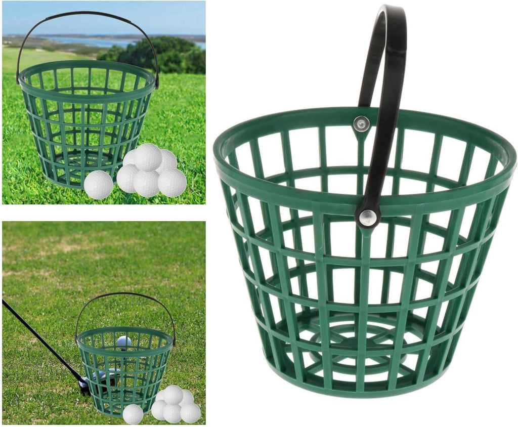 SM SunniMix Unbreakable Golf Ball Basket - Durable Container with Handle for 25/50/100 Balls