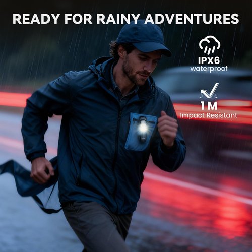 sofirn ST10 EDC Clip-ON Flashlight Rechargeable with 660nm Deep Red Light, 1000 Lumens Bright IPX6 Multi-Mode Magnetic Small Pocket Light for Signaling, Cycling, Camping