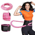 3.3lb Weighted Fitness Hoop with Free Waist Belt | Foldable Adjustable 38-43" Exercise Ring for Adults | Gentle on Skin, Portable Core Workout for Home Gym