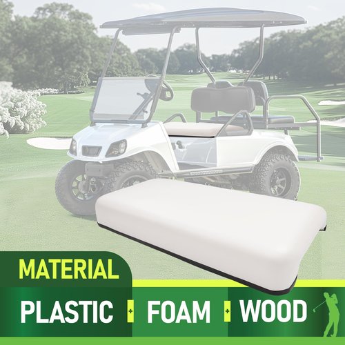 WUTIST Front Seat Bottom Cushion Compatible with 2000.5-up Club Car DS Golf Cart Seat Cushion Plastic Foam Wood