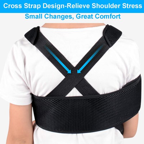 DouHeal Kids Arm Sling, Medical, Breathable, Soft & Comfort, Adjustable, Children Pediatric Rotator Cuff, Elbow Support for Broken, Fractured Arm & Shoulder Injury, Immobilizer Band