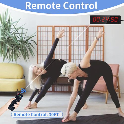 Large Stopwatch - LED Digital Timer with Remote & Countdown Buzzer | Perfect Gym Clock for Home Workouts
