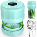 Mason Jar Vacuum Sealer Kit, Electric Sealer for Wide and Regular Mouth Mason Lids, Canning Vacuum Sealer Mason Jar, Automatic Vacuum Sealer Machine for Food Storage - Celadon Blue-Green