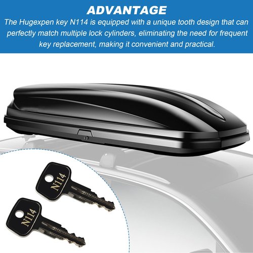 Hugexpen N114 Key Replacement for Thule Rack Core, Key Cylinder for Bike Rack Lock, Roof Cargo Lock, Roof Rack Locks, Cross Bars, Towers, Ski Rack Etc