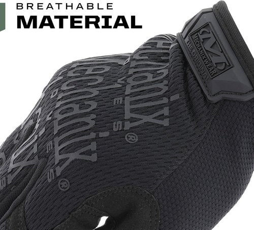 Mechanix Wear Original Covert Tactical Work Gloves - Secure Fit & Flexible Grip | Durable Touchscreen Safety Gloves for Men (Large, Black)