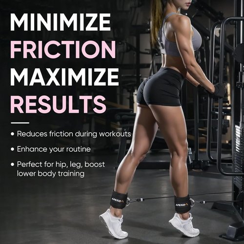 APEXUP Adjustable Ankle Weights - 10lbs/Pair with Ankle Strap for Cable Machine Training
