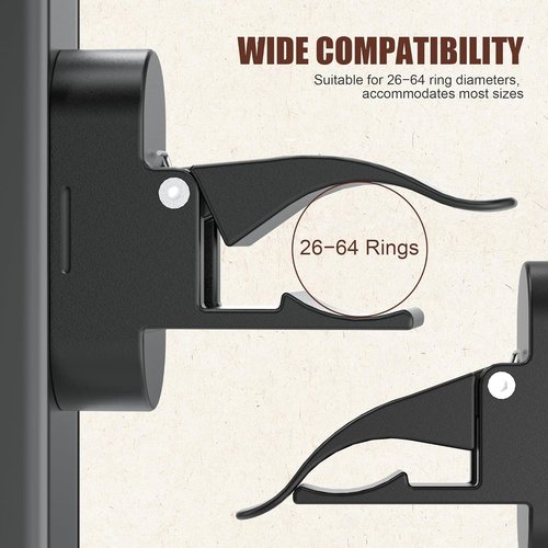 Lunira Universal Magnetic Golf Holder Clip for Golf Cart Aluminum Alloy Stand Clip Hold 26−64 Rings with Non-Slip Straps Golf Gifts for Golfers