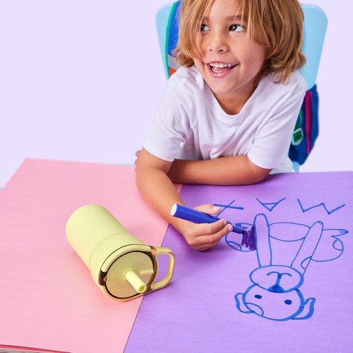 BrüMate Leap 12oz 100% Leakproof Kids Tumbler with Handle and Silicone Soft Straw | Drop Resistant Silicone Sleeve | For Kids 4+ | Insulated Stainless Steel | Cup Holder Friendly | 12oz (Prickly Pear)