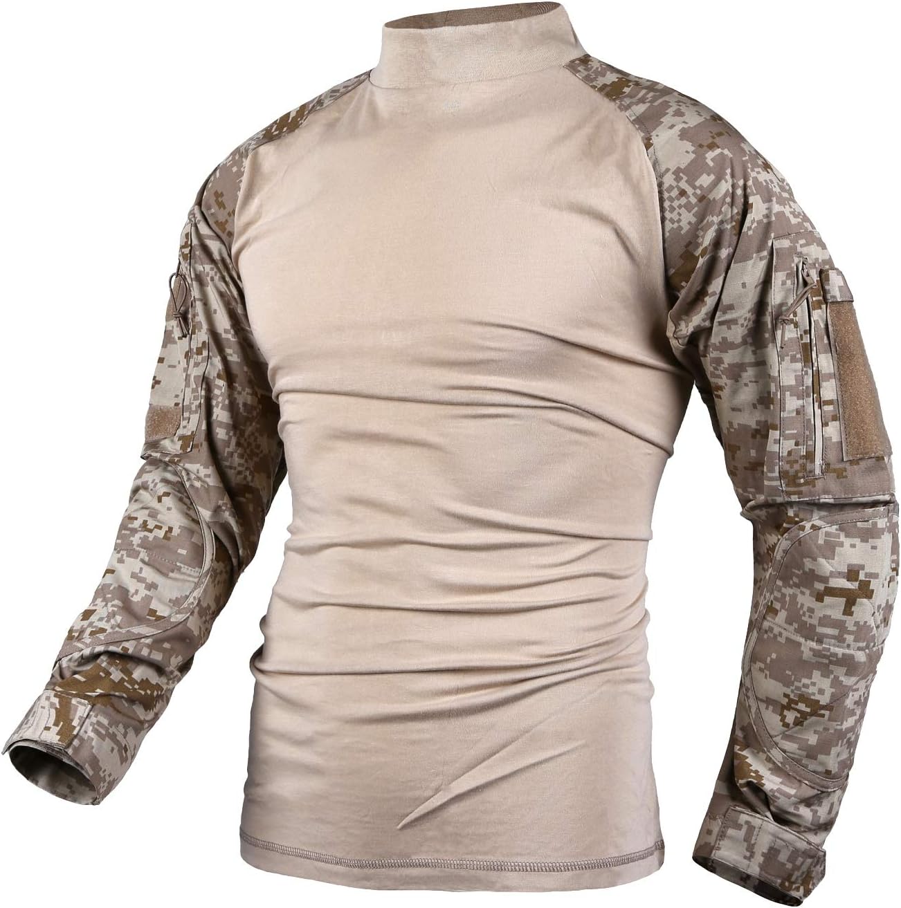 Skiennix Men's Tactical Camo Combat Shirt - Durable Military Hunting Top | Versatile Outdoor Wear