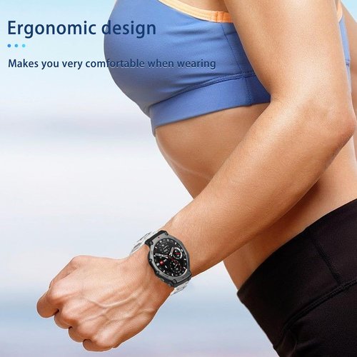 NOUKAJU Band for Amazfit T-Rex 3 Pro 48mm/T-Rex 3, Metal Stainless Steel Adjustable Strap with Removal Tool+Adjustment Tool,Sport Replacement Strap,Replacement Straps for T-Rex 3 Pro 48mm(silver)