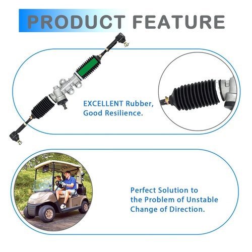 FIXHAWK EZGO RXV Steering Rack, Golf Cart Steering Gear Box Assembly Fit for EZGO RXV 2008-Up Gas & Electric Golf Carts ，Replace OEM# 601500 618329