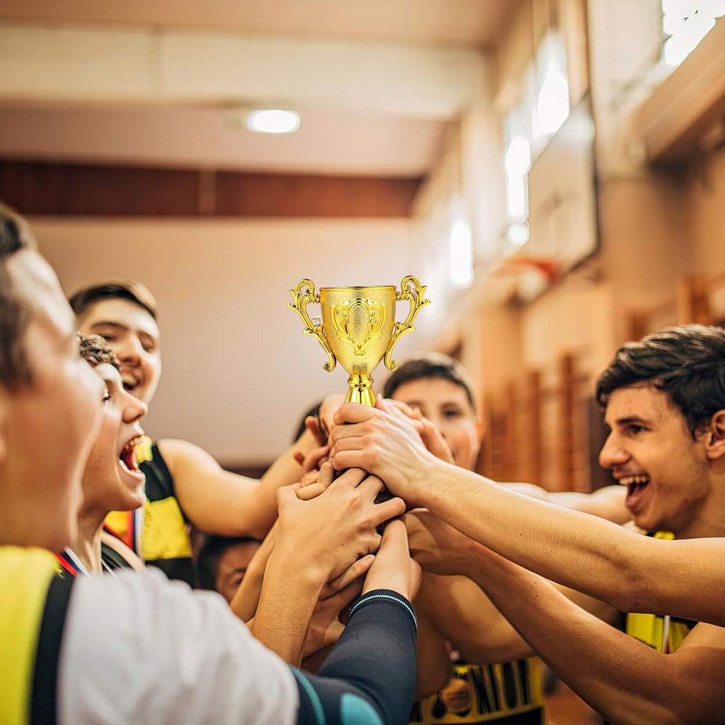 TOYANDONA Gold Plastic Trophy - 5.6 Inch Award Cup for Kids' Sports Competitions & Celebrations