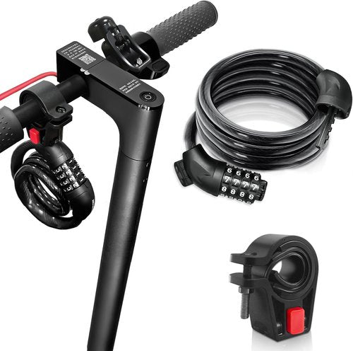 NDakter Bike Lock - 4FT Combination Cable Lock with Mounting Bracket | Ideal Anti-Theft Solution for Bicycles