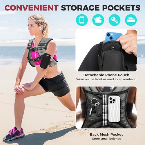 BAGAIL Comfort-Fit Weighted Vest for Women - Even Weight Distribution & No-Chafe Design | 5-30lbs Options