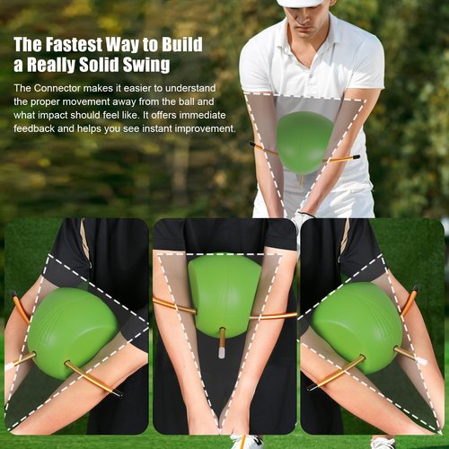 HRYOML The Connector Golf Training Aid - 2 Pcs Golf Swing Trainer Aid for Posture Correction Practice, Suitable for Golfers of All Levels Looking (The Connector Golf Training Aid) (2)
