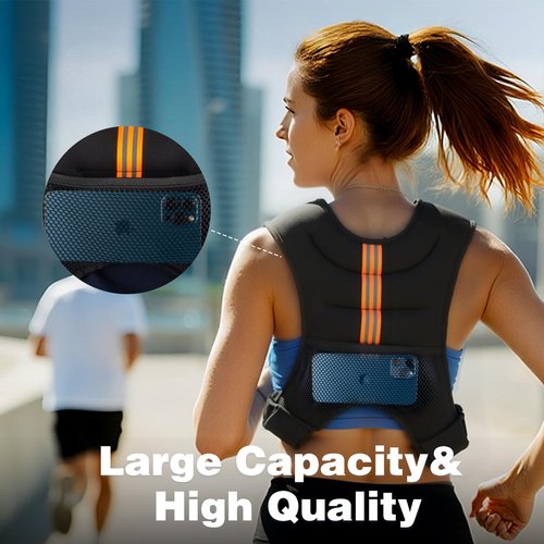 Weighted Vest Woman and Men Workout Equipment Weight Loss Fitness Ankle Weights Sets Calisthenics Running Free Adjustable for Walking Exercise Wrist Rucking Gym Accessories Black(10 lb)