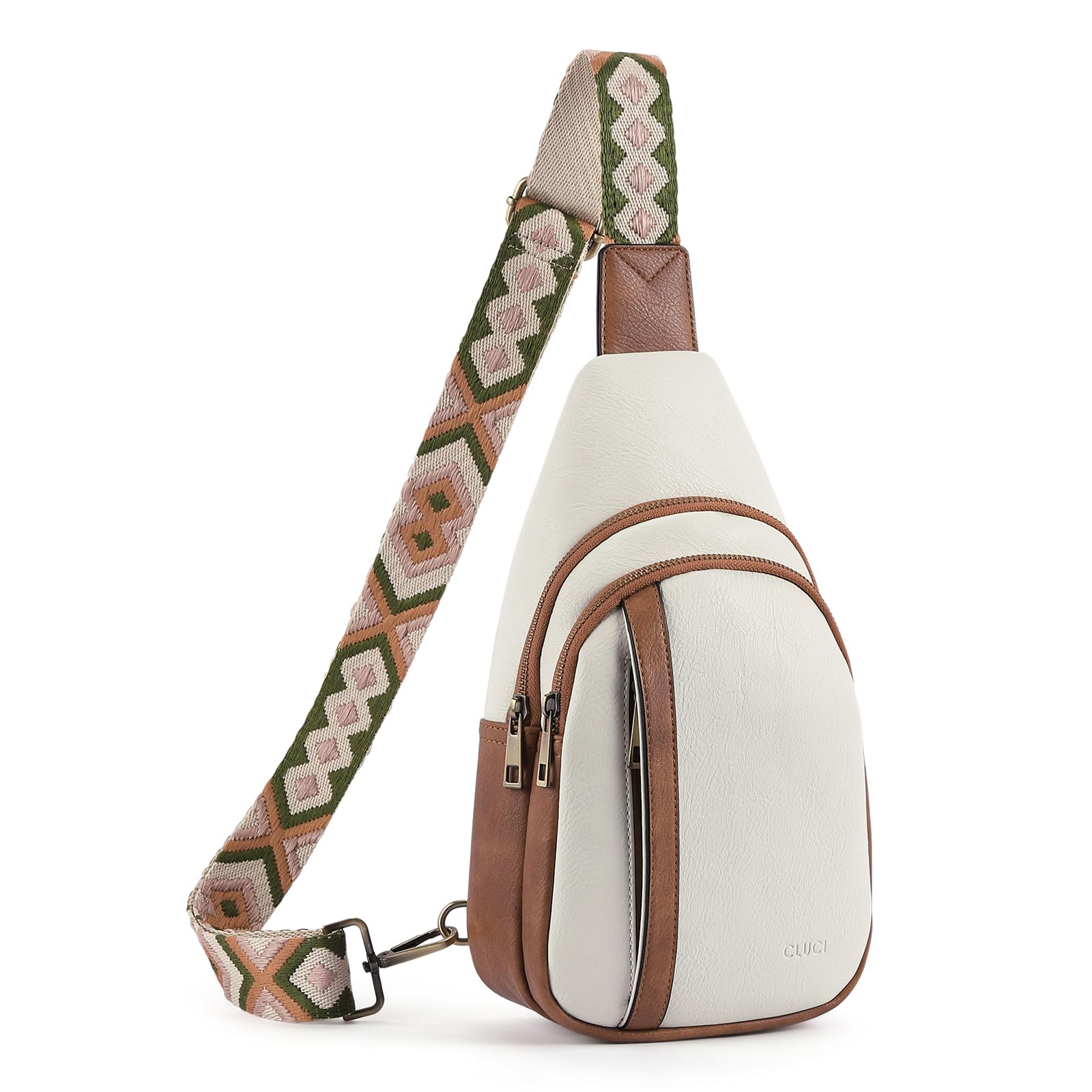 CLUCI Crossbody Bags for Women Men,Leather Sling Bag Cross Body Backpack for Woman Gifts for Women Birthday Unique