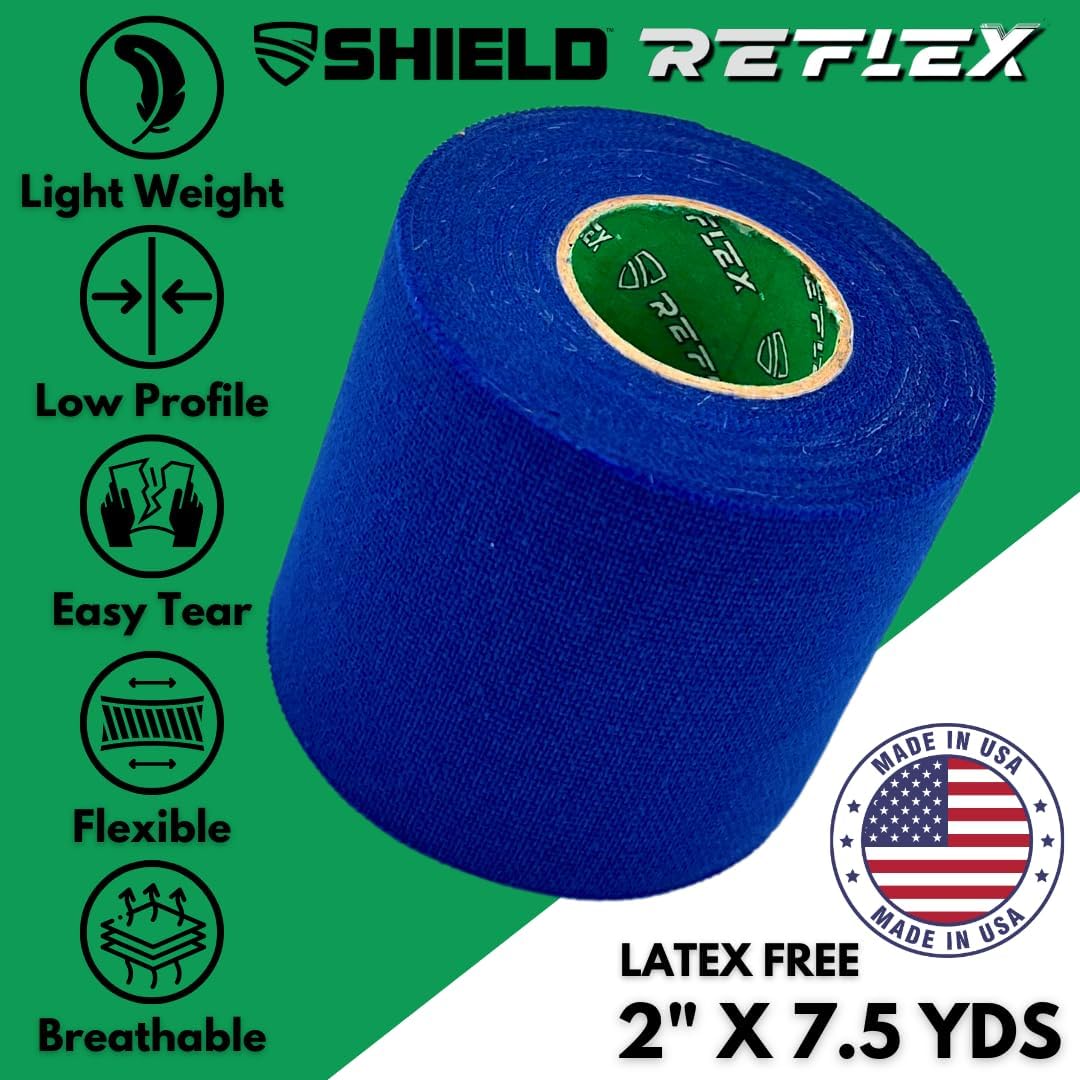 Shield Cleat Spatting Tape - Flexible Athletic Ankle Tape, Tear by Hand, Made in USA | 6 Pack