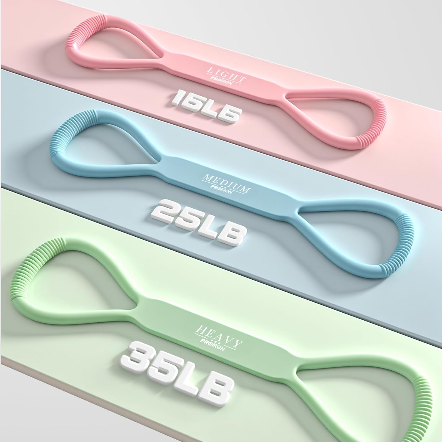 PROIRON Figure 8 Resistance Bands - Versatile 15/25/35 LBS for Yoga & Strength Training | Ideal for Arm, Chest & Shoulder Stretching