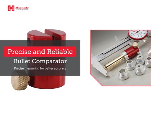 Hornady Lock-N-Load Bullet Comparator Basic Set, Includes 7 Bullet Inserts – Quickly and Precisely Measure Loaded Rounds, Measures from Bullet Ogive – Reduce Round Variations – B234