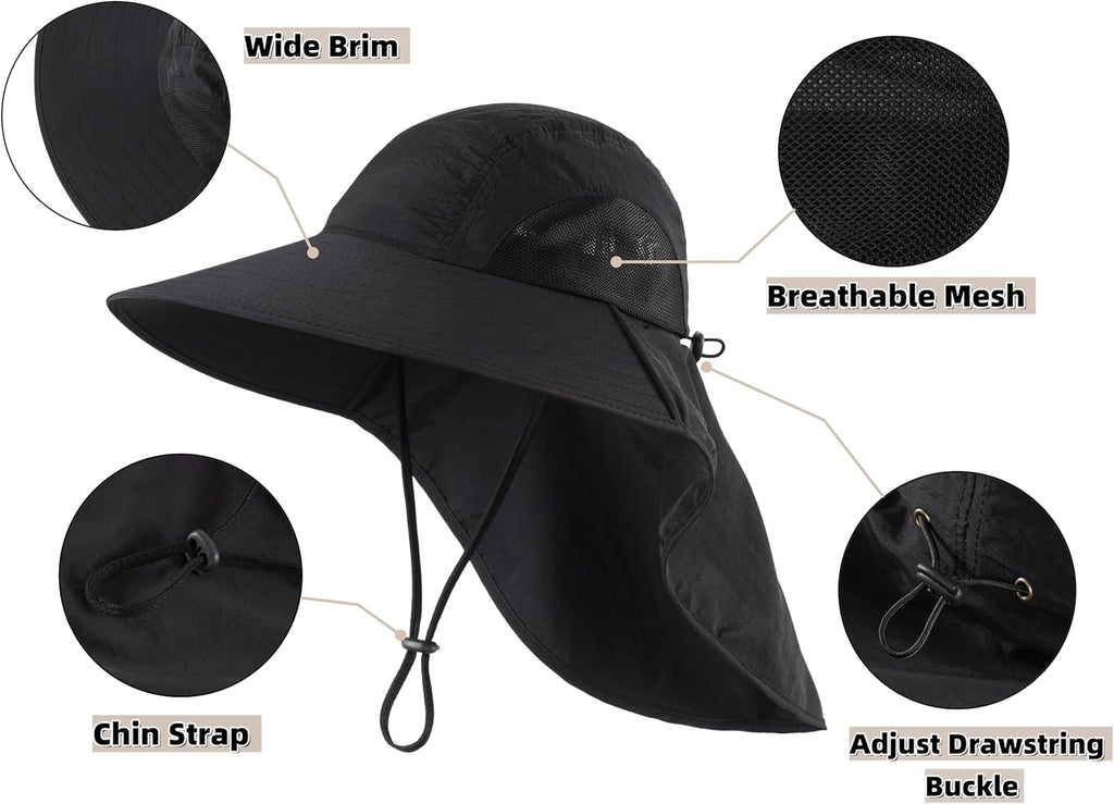 Skiennix Quick-Dry Sun Hat | Lightweight UPF50+ Outdoor Protection for Men and Women