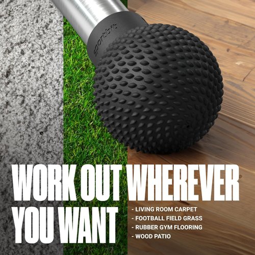 Landmine Attachment for Barbell - Natural Rubber T-Bar Row & Press Base | Fits 2” Olympic Bars, 360° Rotation for Strength Training