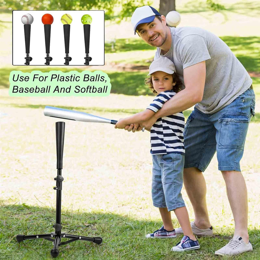 Skiennix Adjustable Baseball Tee for Kids - Youth Batting & Softball Hitting Stand | 20.5-30.2 Inch Height
