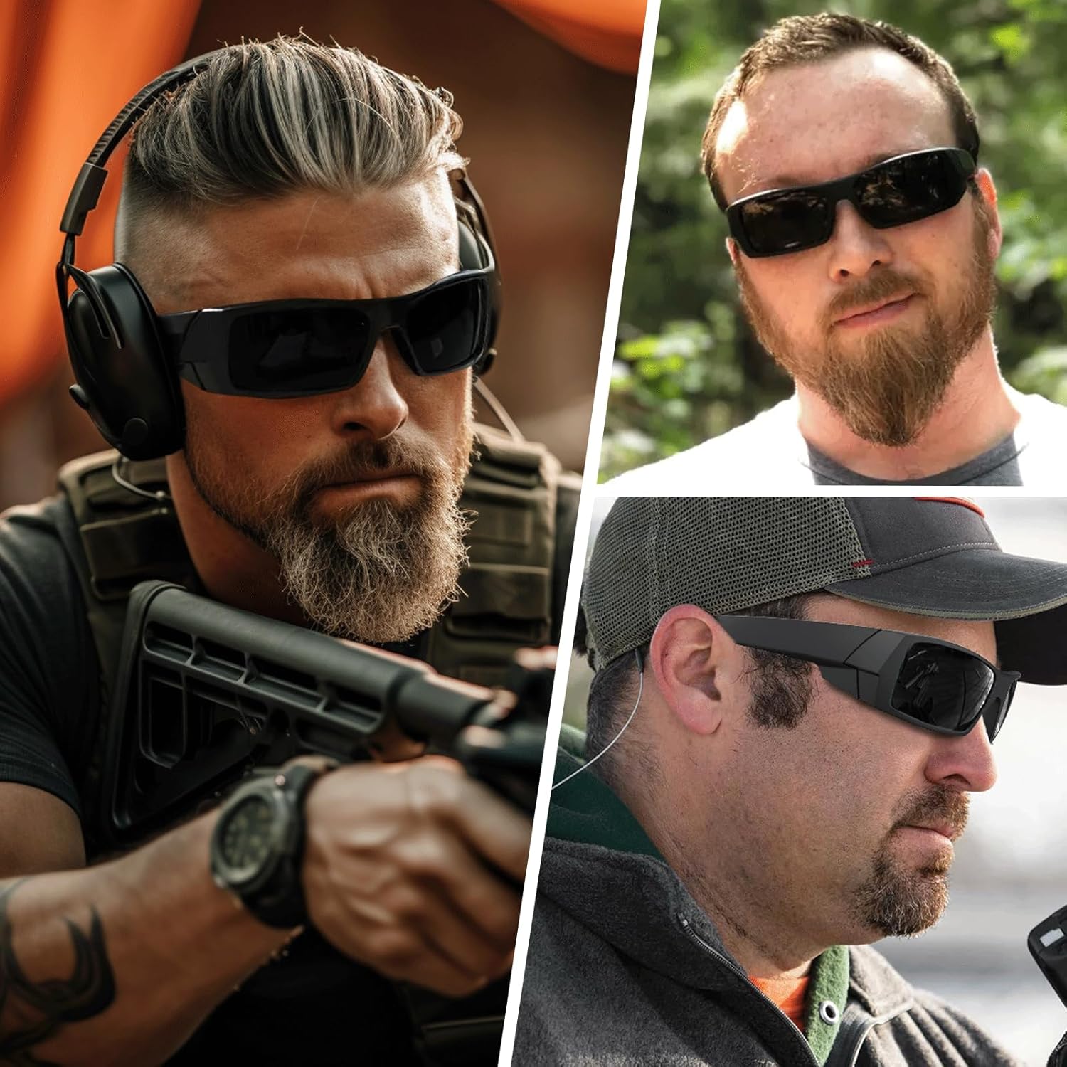 WISTON Z87 Sunglasses - UV400 Wrap-Around Safety Glasses for Men | Ideal for Sports & Work