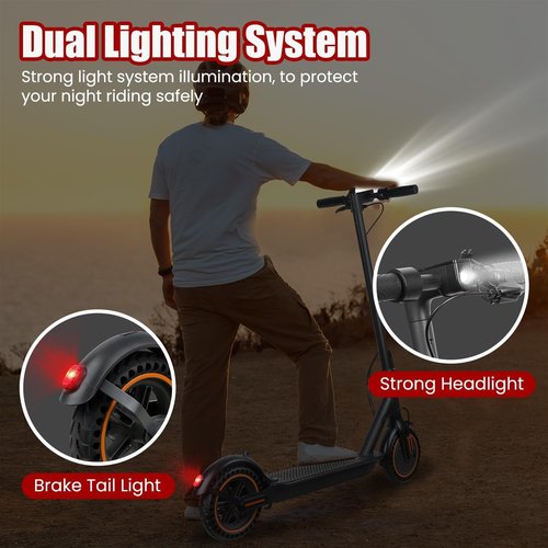 **Skiennix Electric Scooter for Adults - 350W Motor, 19MPH Max Speed, Portable & Foldable Design**
