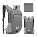DOJUNS Hiking Backpack 15L Small Travel Backpack Lightweight Foldable Daypack Packable Camping Backpacks for Women Men (Gray)