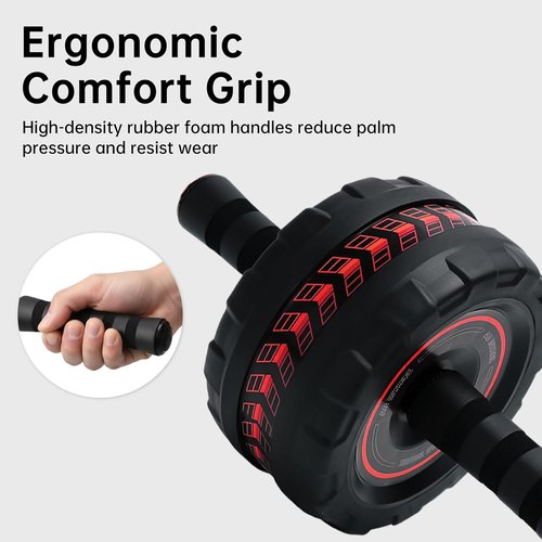 Ab Roller Wheel - Core Strength Training Equipment with Knee Pad for Home Gym | Abdominal Exercise for Men & Women