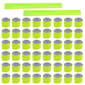 Ansycke 50Pcs Reflector Snap Bands, Fluorescent Slap Armbands Reflector Strips High Visibility Slap Safety Bands for Children Elderly Adults Boys and Girls Walking Cycling Running Jogging