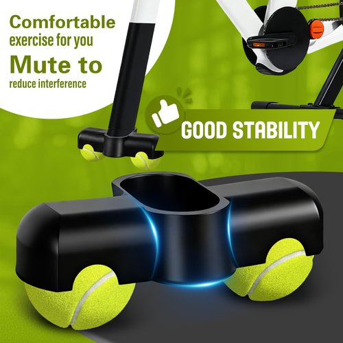 DINTSTYLE Indoor Cycling Snap Rocker Feet, Bike Trainer Rocker Feet for Zwift Ride Front Leg, with 2 Pack Tennis Balls, Indoor Cycling Accessories
