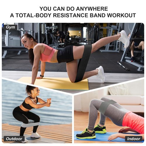 Resistance Bands for Working Out, 3 Levels Booty Bands Set, Exercise Bands for Women Legs and Butt, Yoga Starter Set