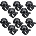 Datanly 20 Pcs Bike Bells Bulk Aluminum Loud Crisp Bicycle Bell Clear Sound Mountain Bike Accessories Easy Installation for Boys Girls Adults Kids, Black (Classic Style)