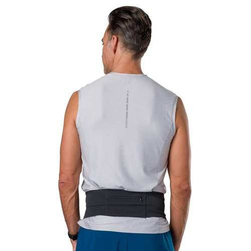 Nathan Zipster Max Running Belt, Running Belts for Women and Men, Bounce-Free Waist Pack with Extra Large Zipper Pocket, Smartphone Storage, Walking, Gym, Hiking - Black - Large