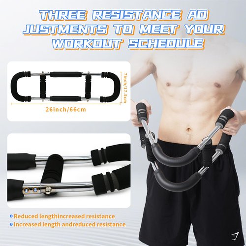 Twister Arm Trainer,Adjustable arm and Chest Muscle Trainer,Chest Workout Equipment,Detachable Design Fitness Anywhere,Home Gym Workout Tool for Men&Women (70-110lbs)
