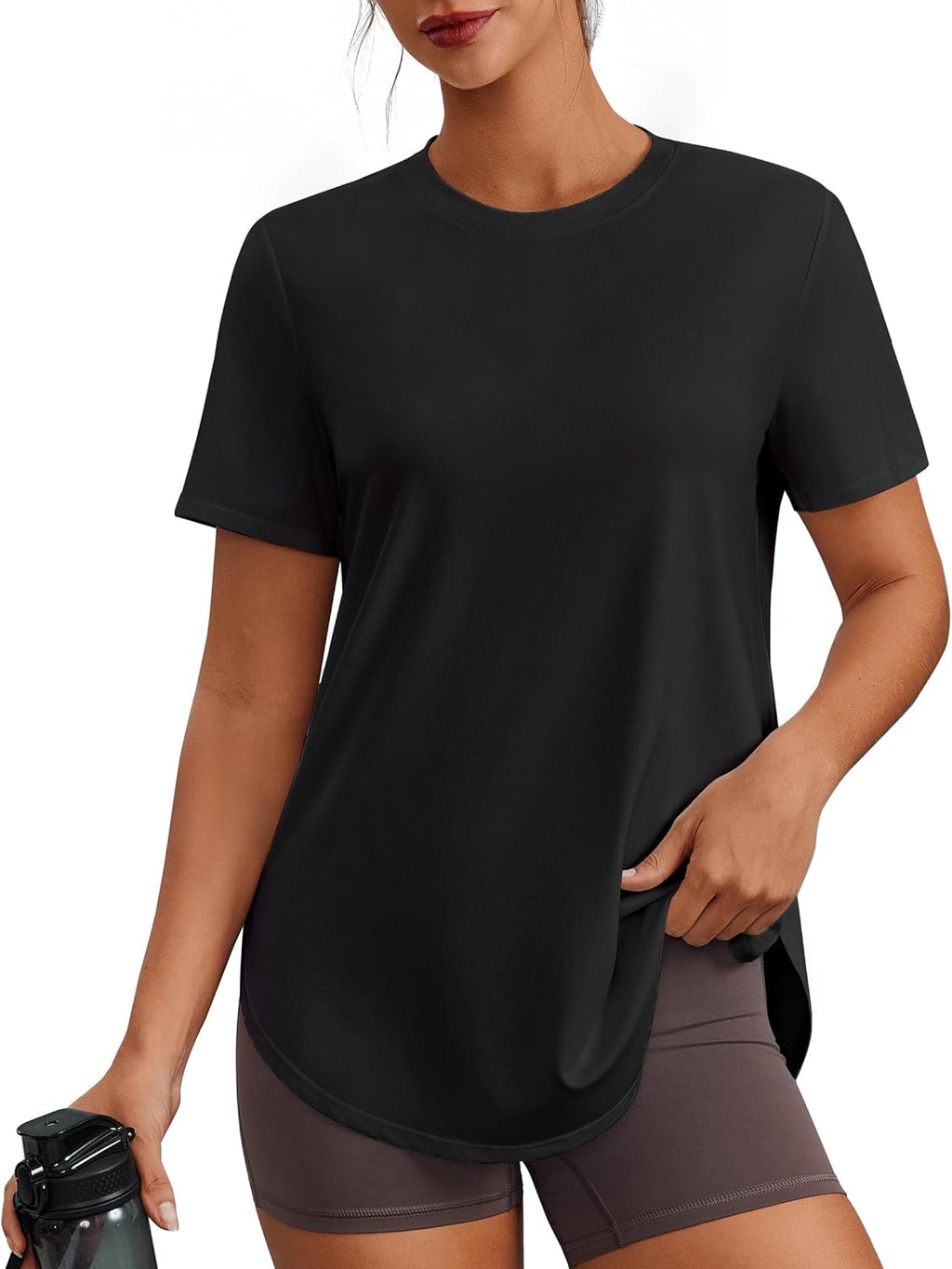 PINSPARK Workout Tops for Women - Short Sleeve Athletic Shirts | UPF 50+ Quick Dry Gym & Hiking | Sizes S-3XL