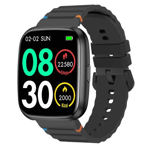 Lamshaw Compatible with EGQINR Smartwatch Bands, 18mm, 20mm, 22mm Silicone Woven Line Adjustable Replacement Strap Compatible for EGQINR H31, H38, H52, T90, T32, P103, Watch HT, HT12, P88, T42