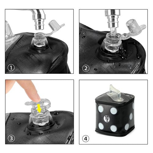 10 lbs water filled Weights for Fitness Exercise - Portable Water Soft Kettlebell Dumbbell Set - Adjustable Travel Kettlebells & Aqua Bag - Core Training Fun